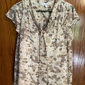 Sugarlips Floral Blouse - Brown and Cream